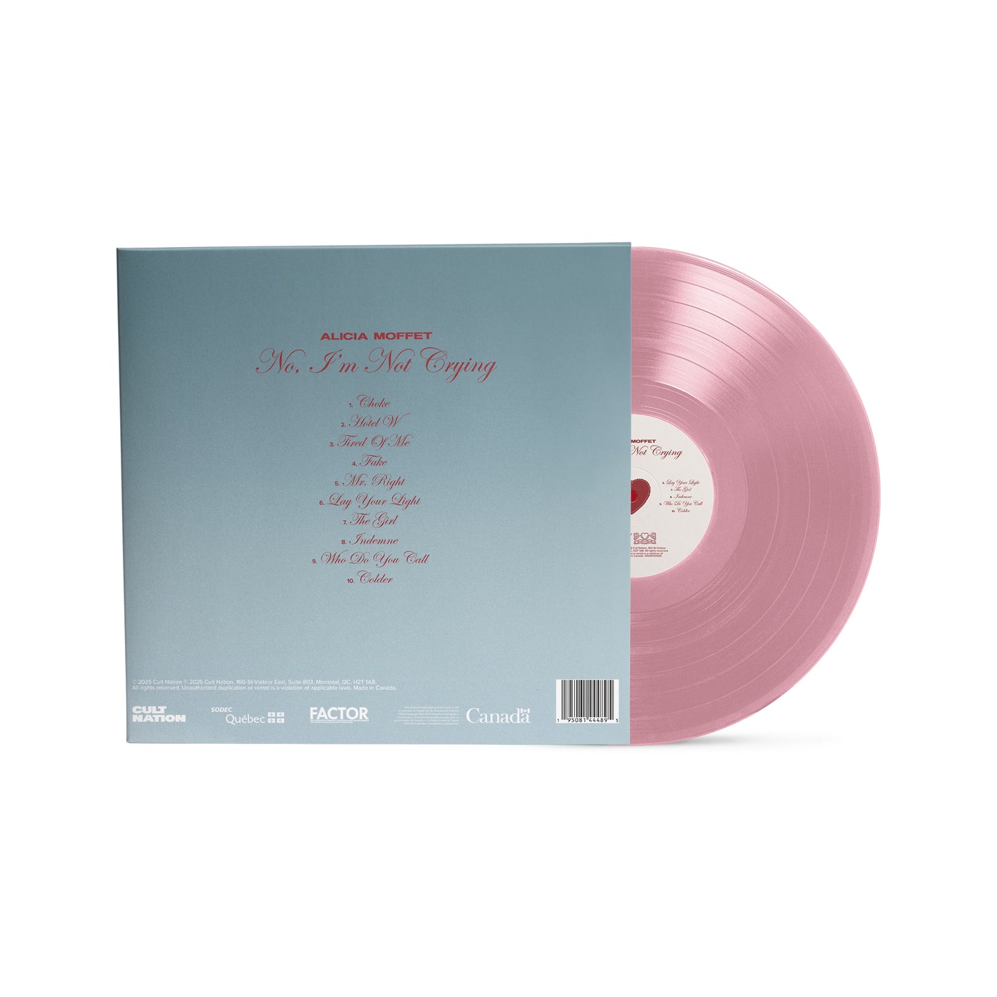 No, I'm Not Crying - Vinyle rose (exclusif à la tournée)